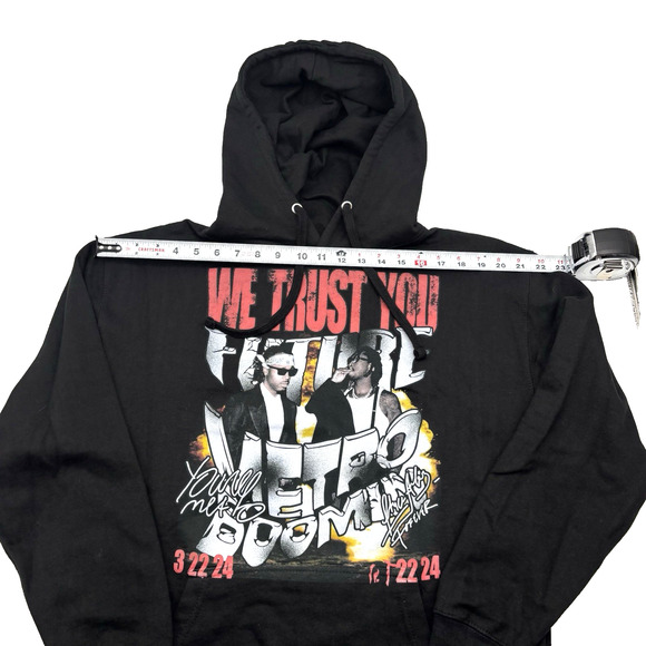 2024 Future Metro Boomin WE TRUST YOU Black Pullover Tour Merch Hoodie Unisex M - Picture 6 of 10